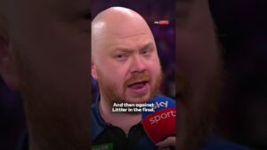 Justin Hood promises a nine-darter WHEN he plays Luke Littler in the final 🤝 #darts #shorts