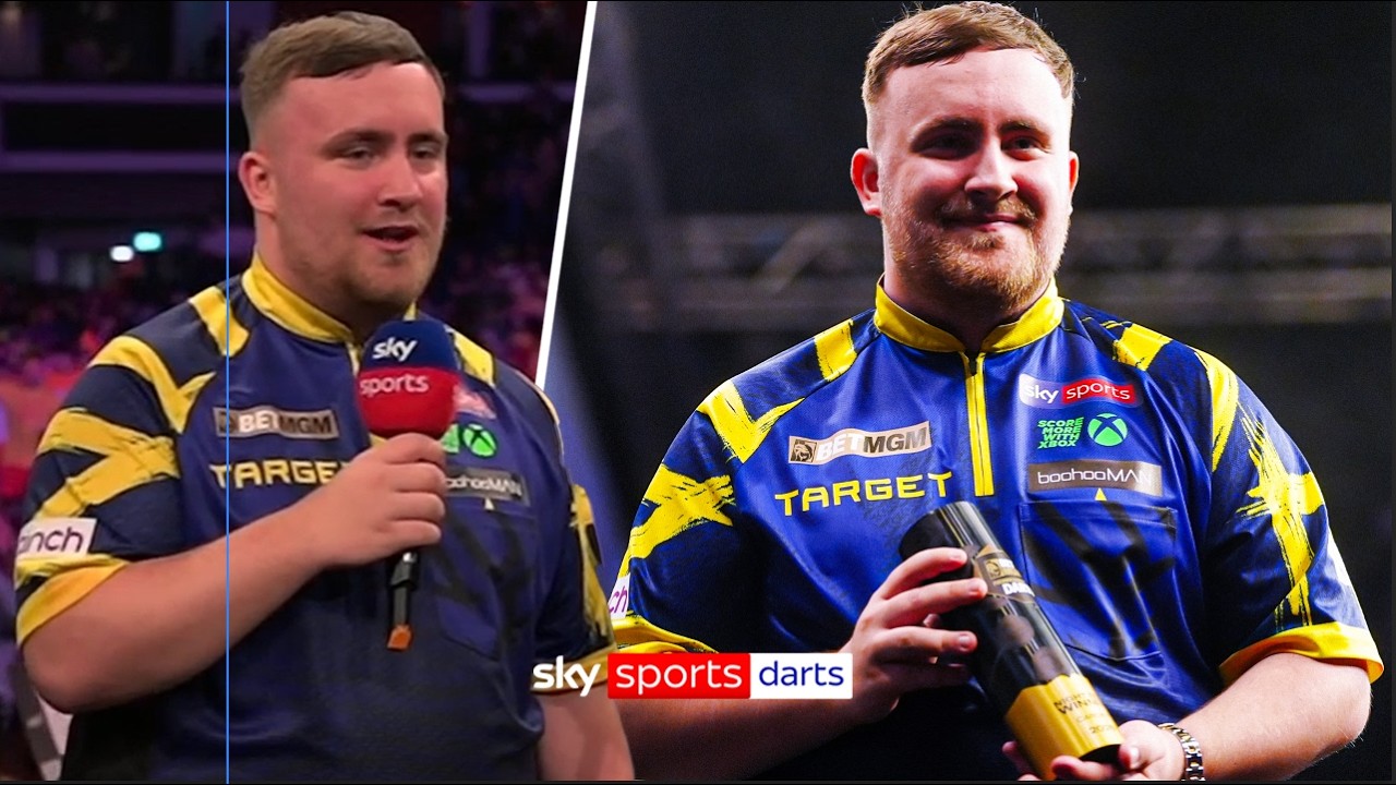 Luke Littler reacts to first Premier League win of the season! 🏆